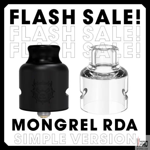 Damn Vape Mongrel RDA 26mm Included Glass Cover Damn Vape