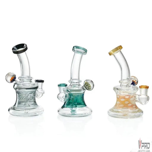 Glass Water Pipe With Bent Neck & Flower - MyVpro