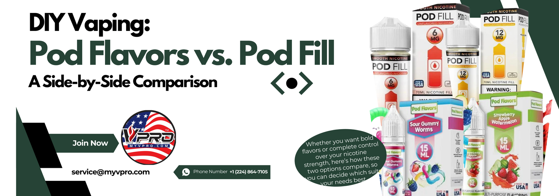 DIY Vaping: Pod Flavors vs. Pod Fill – A Side-by-Side Comparison