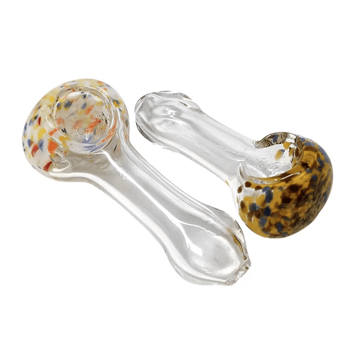 2.5" Mix Frit Art Hand Pipe - Compact and Colorful - Pack of 2