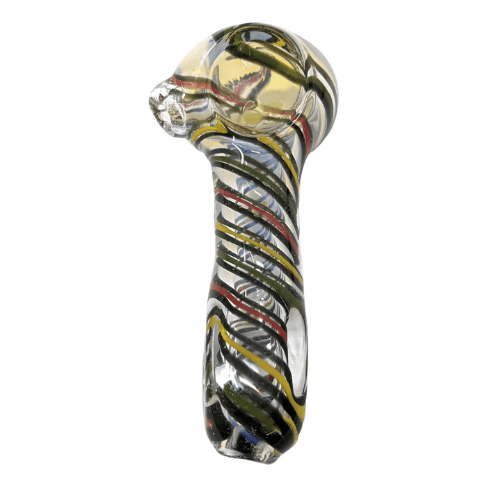 3" Rasta & Fumed Art Hand Pipe