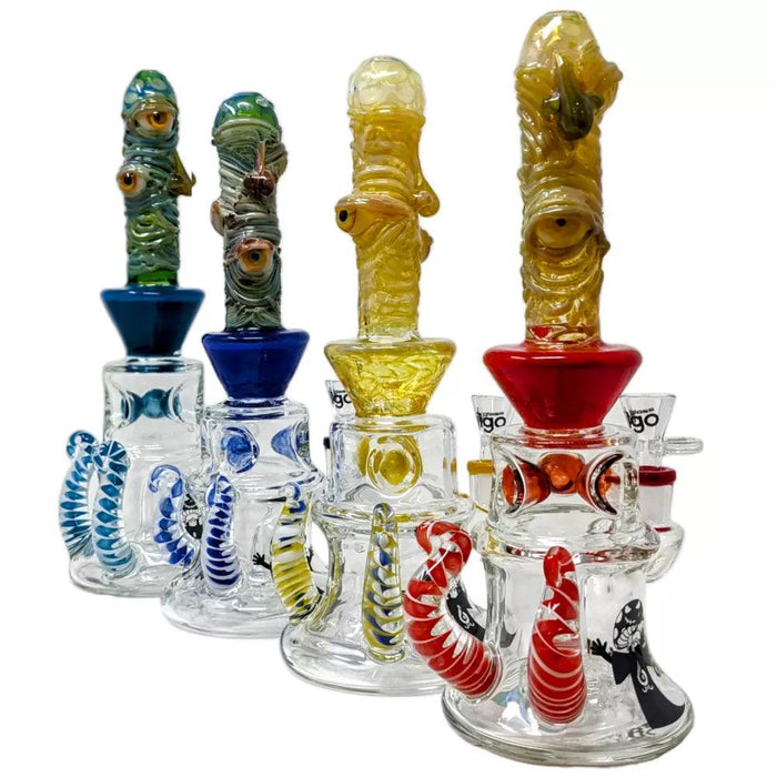 BIIGO Glass by Lookah - 12" Poly-Optic Horn Water Pipe