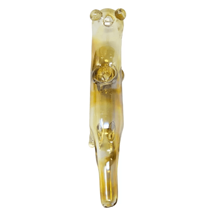 6.5" Gold Fumed Dog Animal Hand Pipe