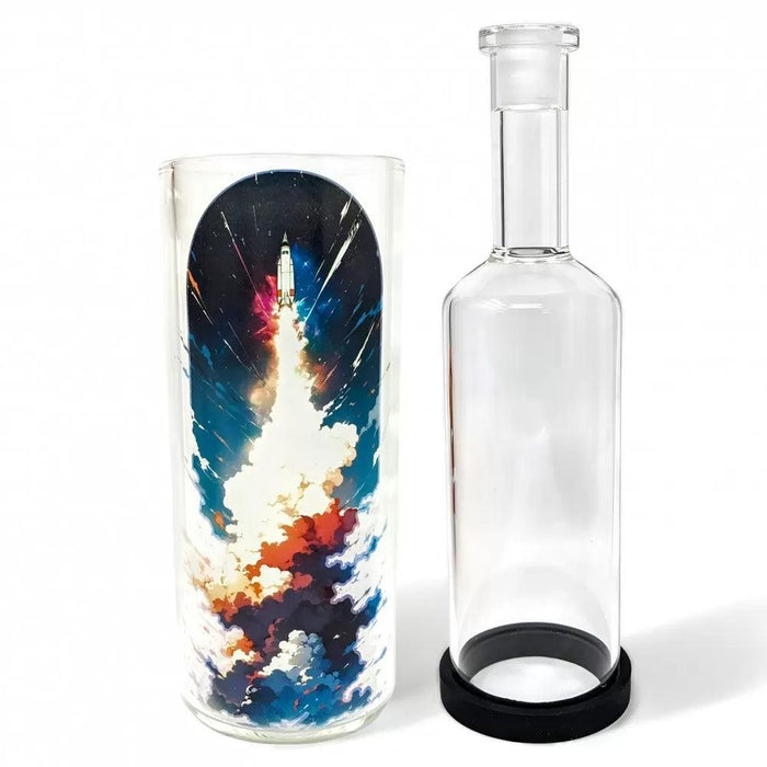 On Point Glass - 8" Liftoff to Greatness Space Launch Gravity Water Pipe