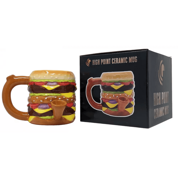 High Point Ceramic Hamburger Mug Hand Pipe