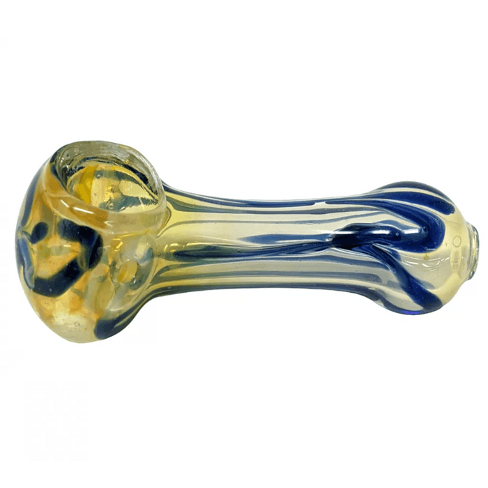 3.5" Silver Fumed Dual Spiral Spoon Hand Pipe