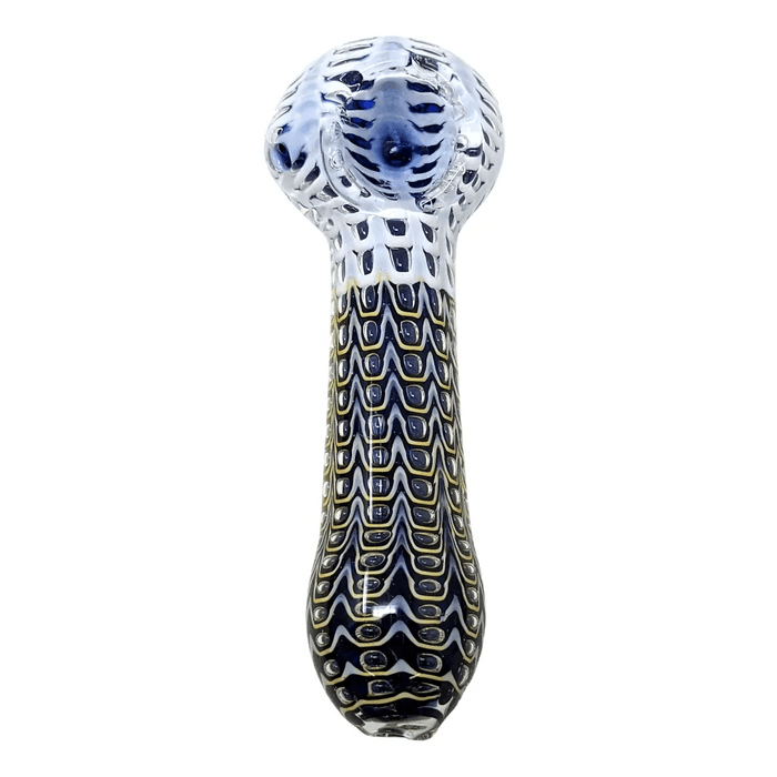 4" Air Trap Double Tube Peacock Color Hand Pipe