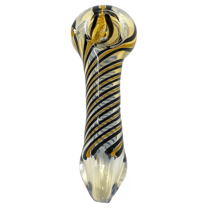 4" Silver Fumed Swirl Hand Pipe