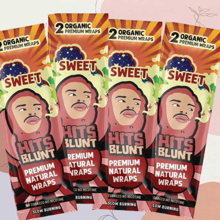 Hits Blunt Organic Premium Rolling Paper Wraps - 4packs