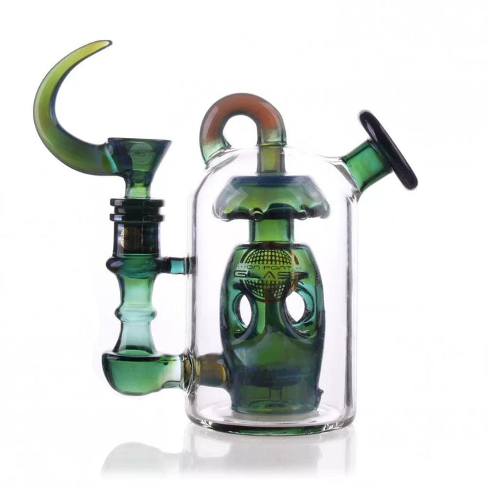 On Point Glass - 6" Crescent Moon Matrix Perc Water Pipe