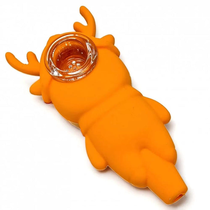 4.5" Hoof 'n' Puff - Silicone Reindeer Hand Pipe