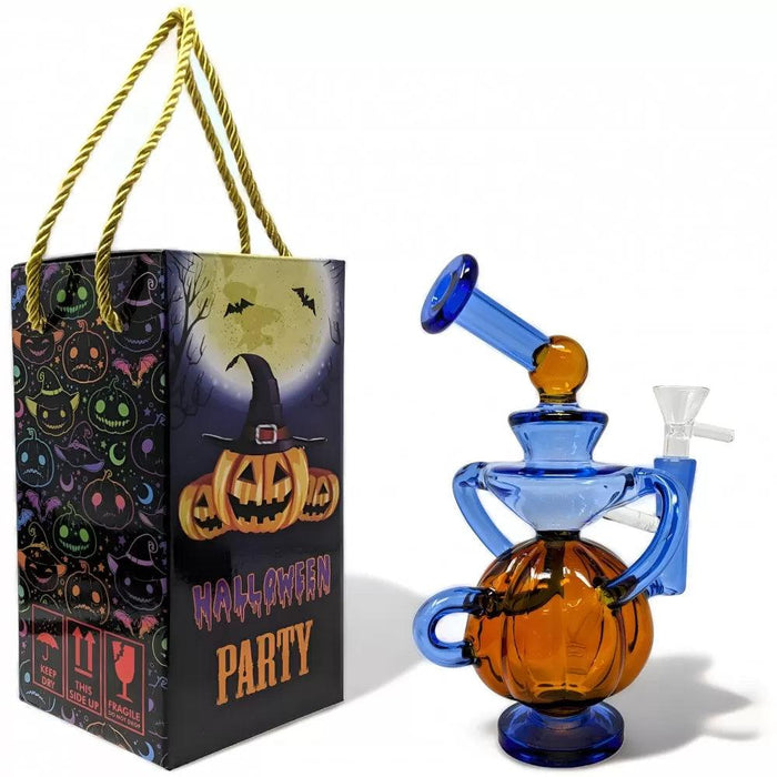 6" Gourd-Geous Pumpkin Recycler Water Pipe