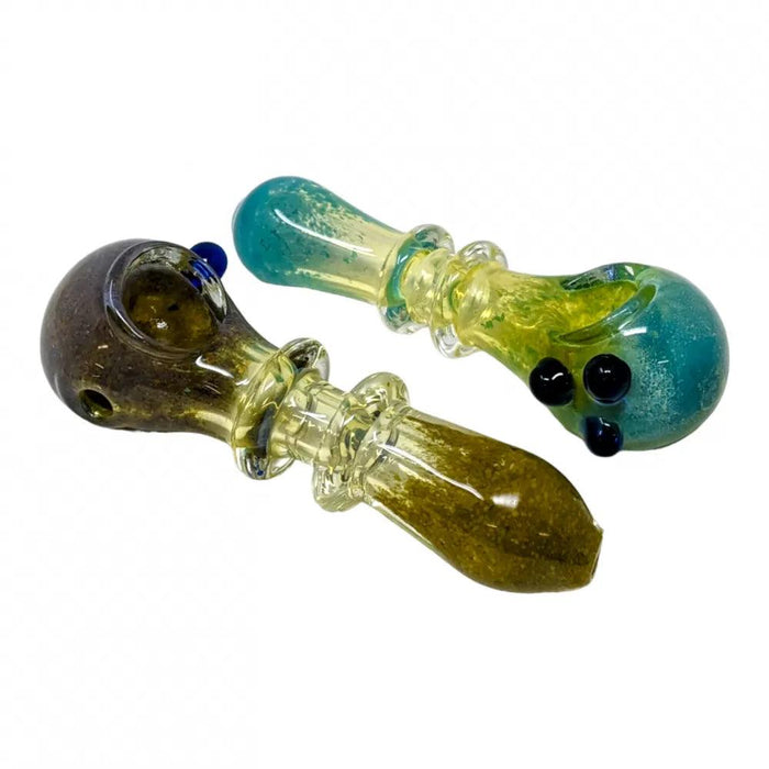 4.5" Double Rim Frit Hand Pipe