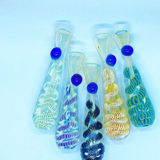 Color Swirl Lines Chillums Glass Hand Pipe MyVpro