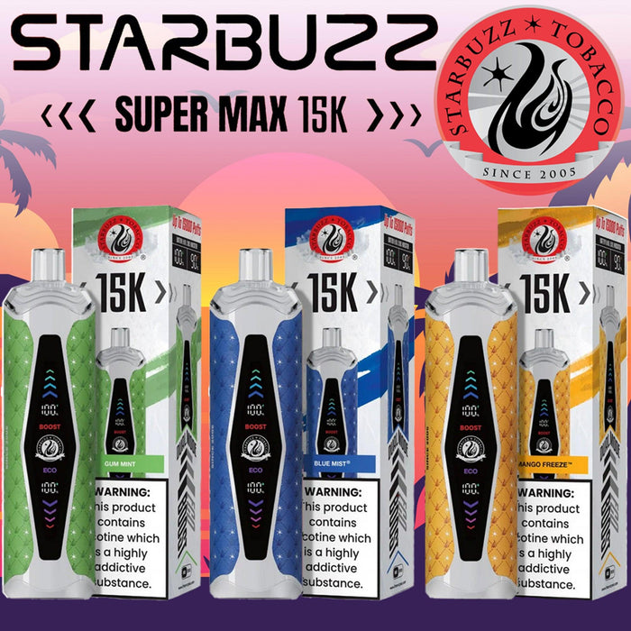 Starbuzz Tobacco Super Max 15K Puffs Disposable