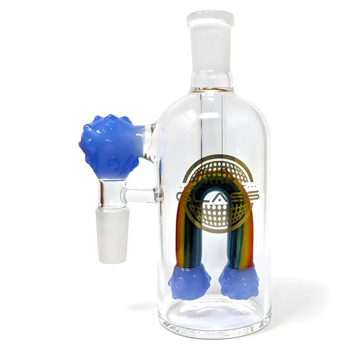 On Point Glass - 14mm Rainbow Candy Magic Ash Catcher On 90 Angle