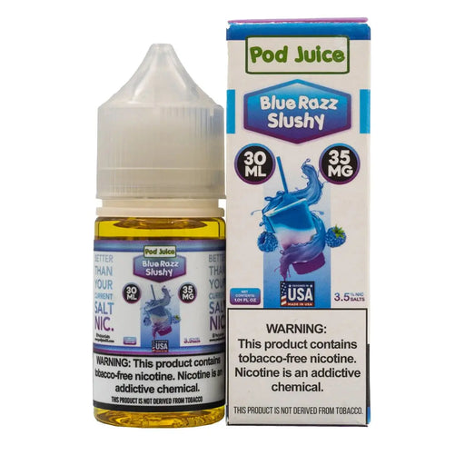 Blue Razz Slushy - POD Juice Synthetic Nic Salt 10mg/30mL Pod Juice