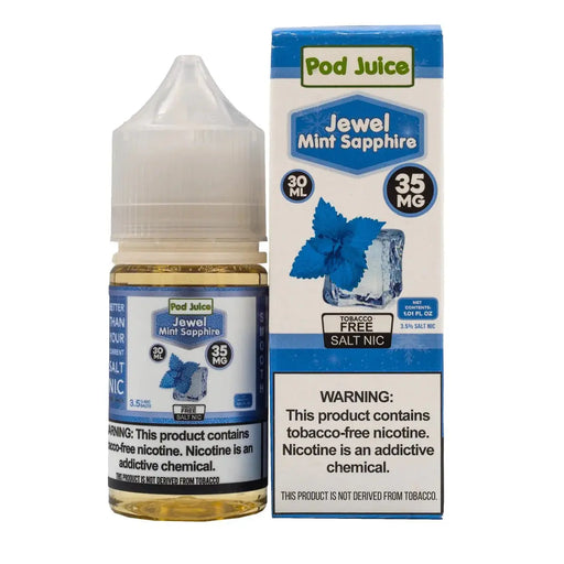 Jewel Mint Sapphire - POD Juice Synthetic Nic Salt 10mg/30mL Pod Juice