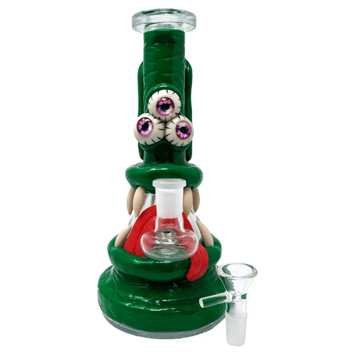 8.5" Creepy Face Art Water Pipe