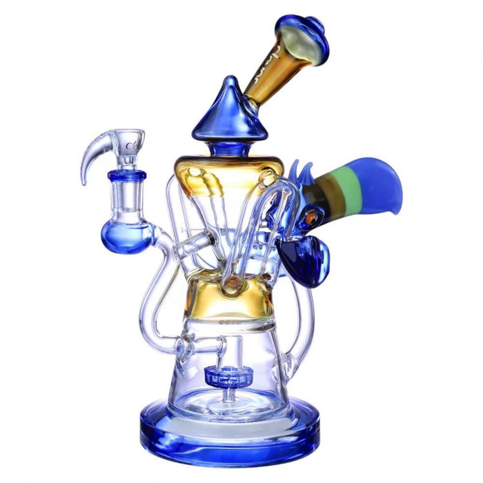 Clover Glass - 11" Feathered Bliss Hornbill Style Showerhead Bong