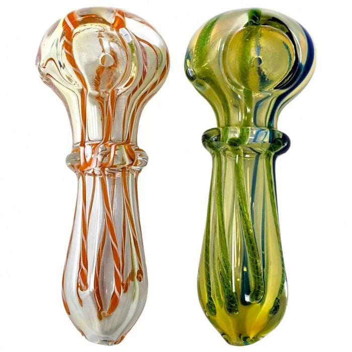 3" Twisted Treasures Gold-Fumed Rope Line Hand Pipe