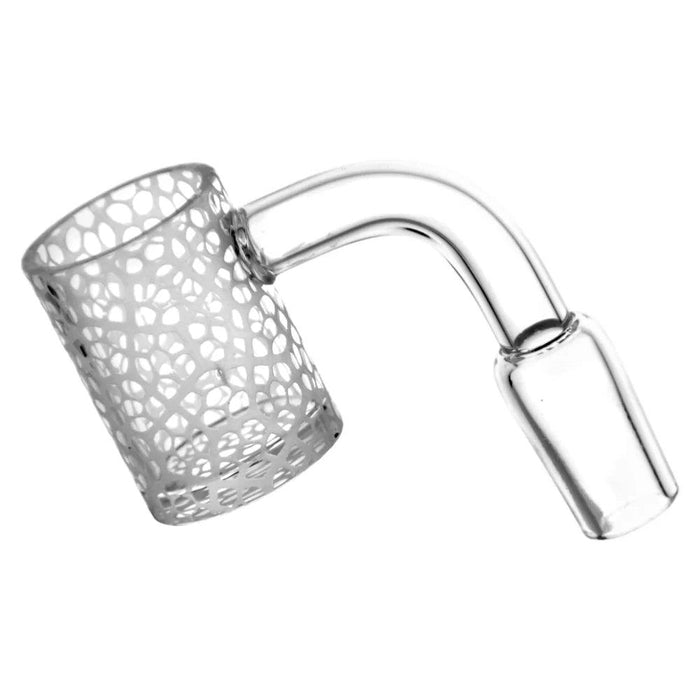 14mm Quartz Bucket Banger - Lace Sand Blasted Design