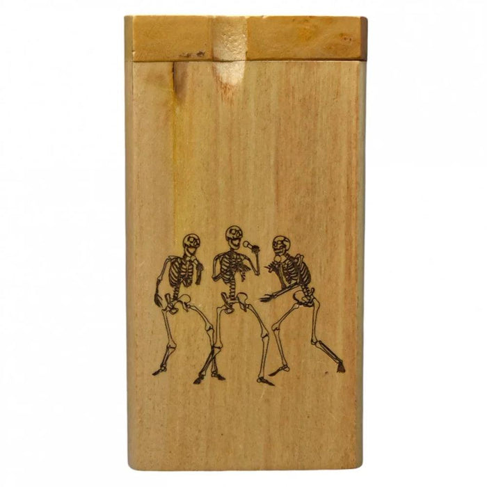 4'' Halloween Designs Engraved Light Wood Dugout