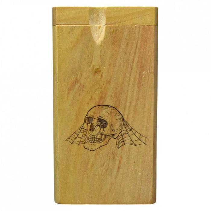 4'' Halloween Designs Engraved Light Wood Dugout