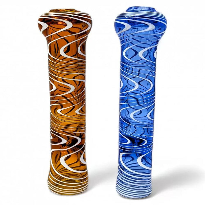 3.25" Art In Every Puff Zig-Zag Color Tube Chillum Hand Pipe