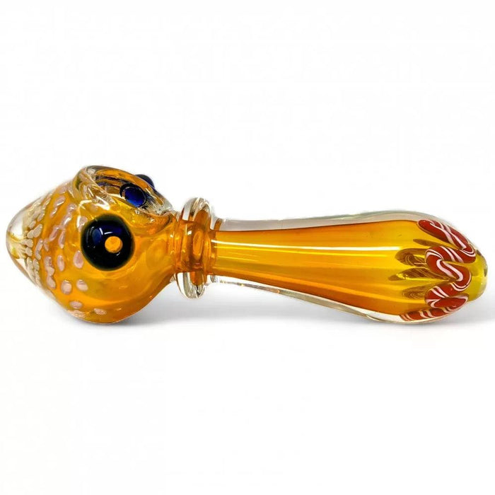 4" Gold Fumed Mushroom Honeycomb Hand Pipe