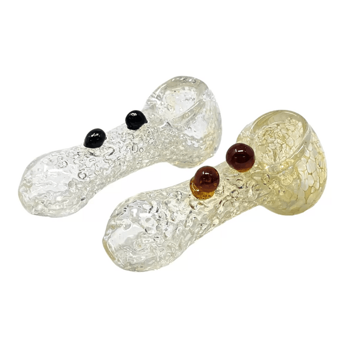 2.5" Silver Fumed & Frit Art Spoon Hand Pipe