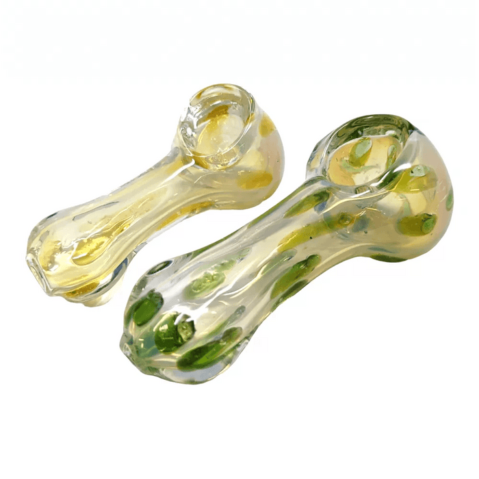 2.5" Silver Fumed Dot Art Hand Pipe