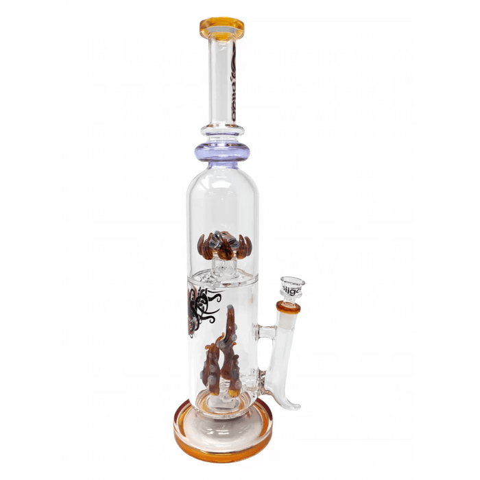 15.5" BIIGO Glass Duo CreepGaze & TentaFun Perc Water Pipe