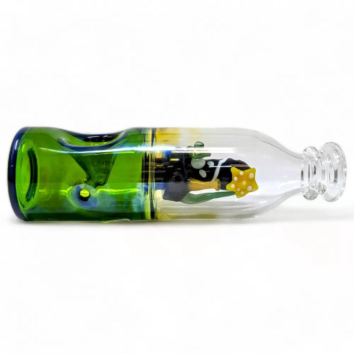 6" Oceanic Masterpiece Flask 2 In 1 Hand Pipe/Water Pipe