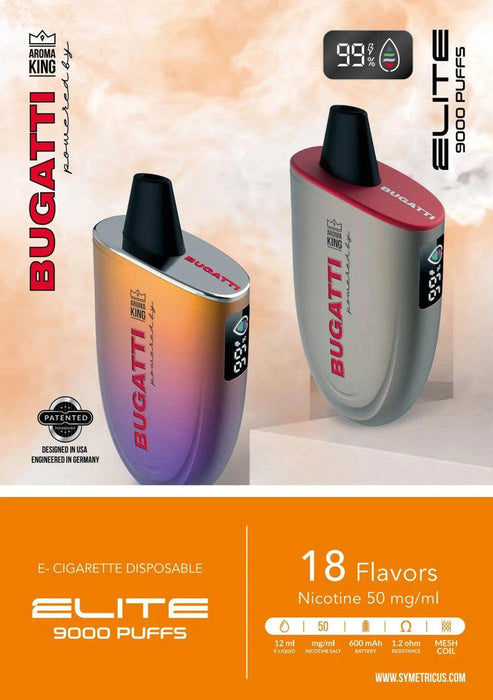 Bugatti Elite Aroma King 9000 Puffs Disposable