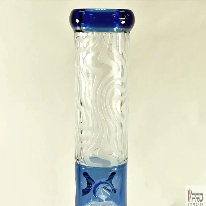 Big Mom Glass Frosted Zebra Design Water Pipe - MyVpro