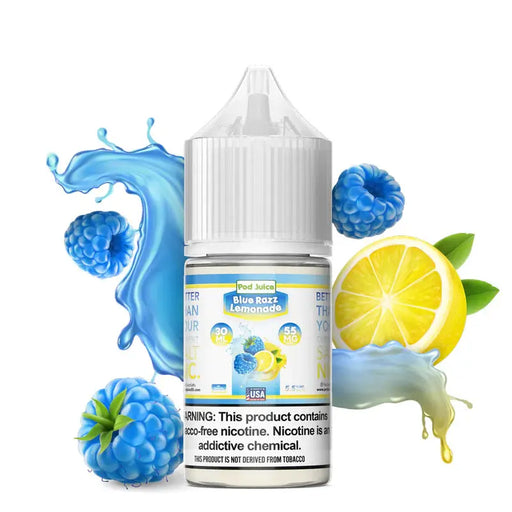 Blue Razz Lemonade - POD Juice Synthetic Nic Salt 30mL Pod Juice