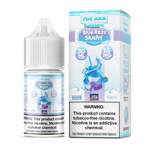 Blue Razz Slushy Freeze - POD Juice Synthetic Nic Salt 30mL Pod Juice