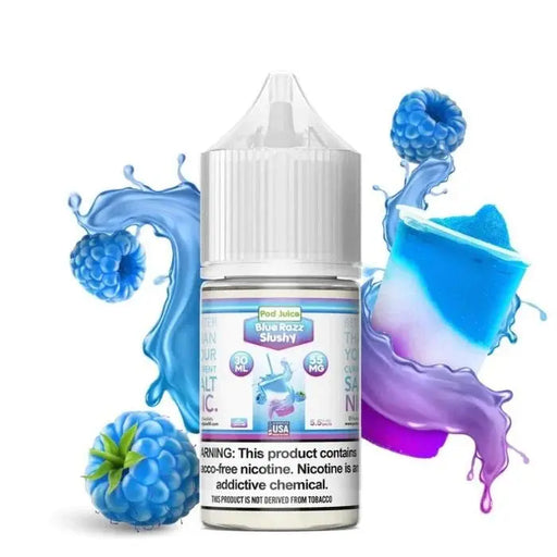 Blue Razz Slushy - POD Juice Syn Nic Salt E-Liquid 30mL Pod Juice