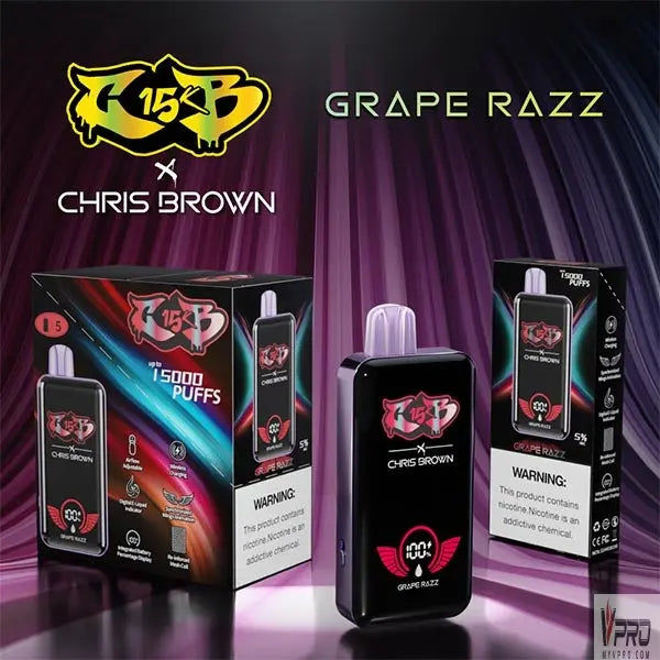 CB15K x Chris Brown Disposable Vape 15000 Puffs 15mL Chris Brown