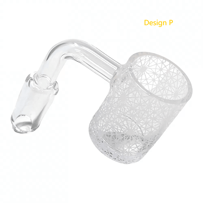 14mm Quartz 22mm Bucket Banger Male W/Sand Blasted Design