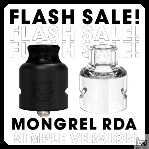 Damn Vape Mongrel RDA 26mm Included Glass Cover Damn Vape