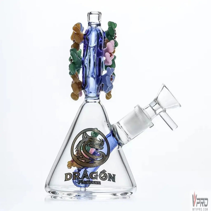Dragon Platinum Floral Wreath Design Water Pipe - MyVpro