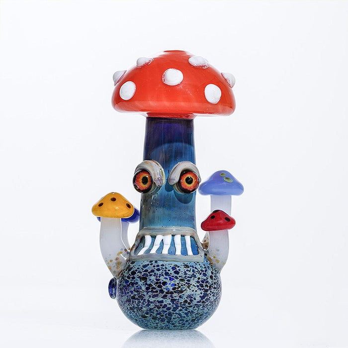 Dragon Platinum Angry Mushroom Glass Hand Pipe Spoon