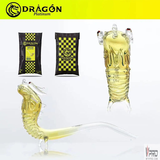 Dragon Platinum Glass Sherlock Hand Pipe Dragon Glass