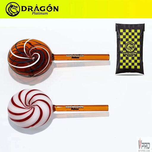 Dragon Platinum Lollipop Design Glass Hand Pipe Dragon Glass