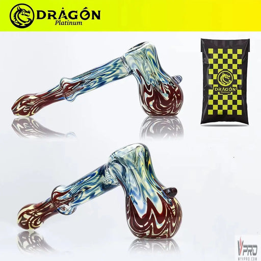 Dragon Platinum Swirl Color Hammer Bubbler Dragon Glass