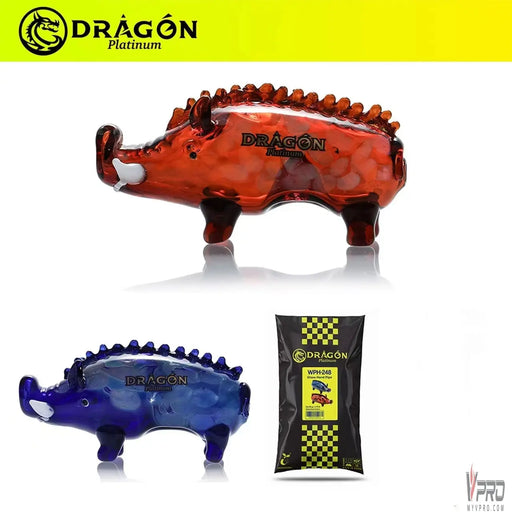 Dragon Platinum Wild Boar Design Glass Hand Pipe Dragon Glass