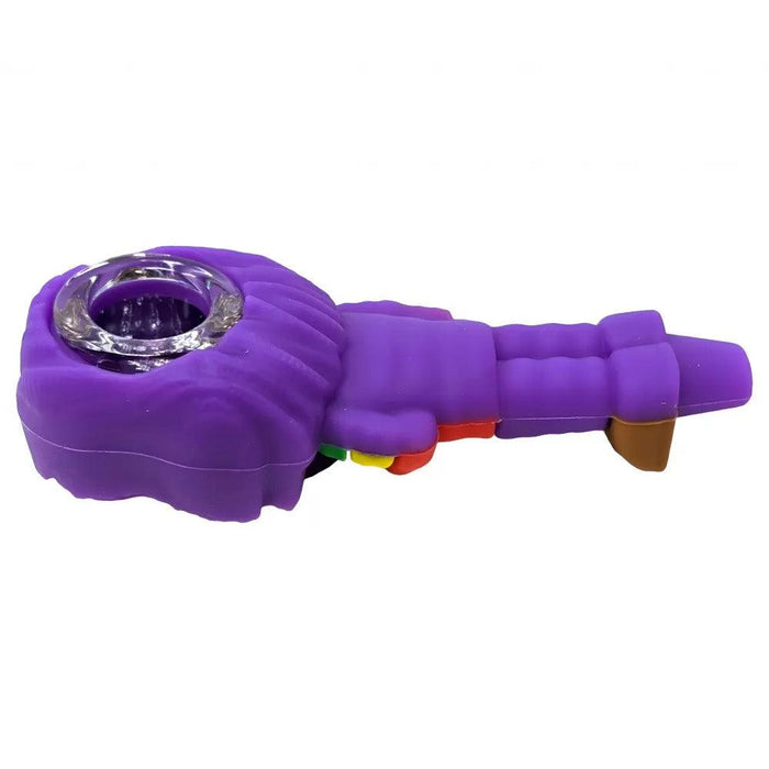 4" Feel The Rhythm, Feel The Vibes Silicone Rasta Hand Pipe