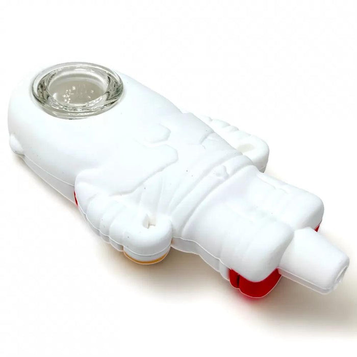 Astronaut-Themed Silicone Hand Pipes - Heat-Resistant & Durable